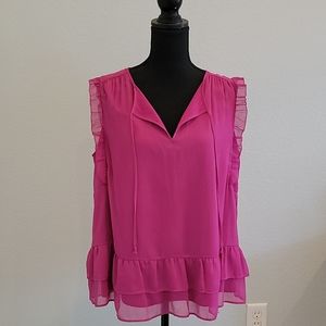 Kaari Blue ruffle sleeve